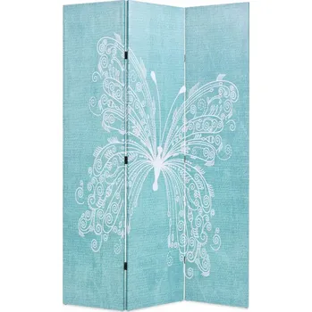 Paraván Paraván s potiskem , jedlové dřevo, modrá, 120x170 cm