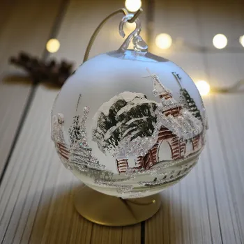 Svícen Skleněná koule na svíčku - olivově zelená