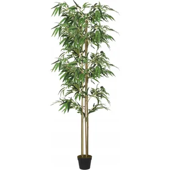 umělá květina Umělý bambus v plastovém květináči, výška 150 cm, zelený