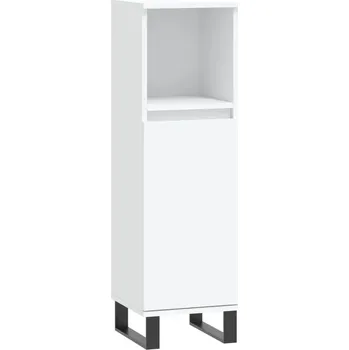 Koupelnový nábytek Koupelnová skříňka z dřevěného kompozitu, bílá, 30x30x100 cm