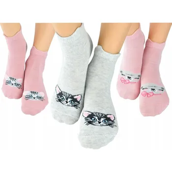 NOVITI protiskluzové dívčí ponožky z bavlna, velikost 23-26