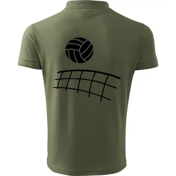 Pánská košile Volejbalová síť - Polokošile pánská Pique Polo 203 - 3XL ( Khaki )