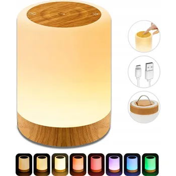 Lampička Bezdrátová Noční Lampa Dotyková RGB Lampa Přenosná Turistická