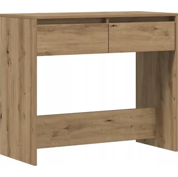 Konferenční stolek Konzolový stolek se dvěma zásuvkami, dub artisan, 89 x 41 x 76,5 cm