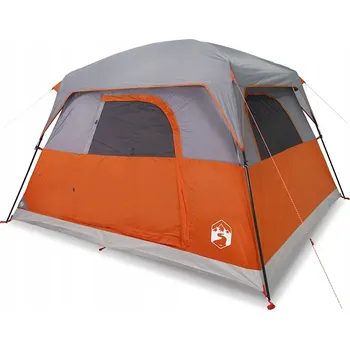 Stan Turistický stan pro 4 osoby, voděodolný, s ložnicí, 245x215x190 cm, oranžový