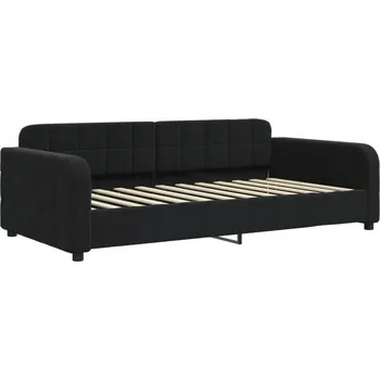 Pohovka Černá pohovka s funkcí spaní 223 x 110 x 71 cm, samet