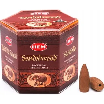 Vonná tyčinka Indické vonné tyčinky backflow Santalové dřevo HEM