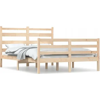 Postel Klasický rám postele z borovicového dřeva 205,5 x 166 x 100 cm