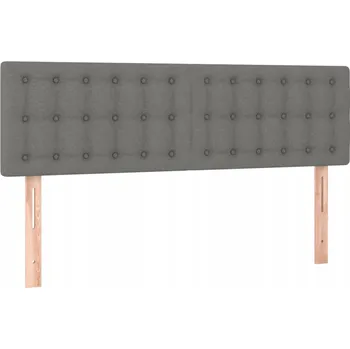 Čelo postele nastavitelné, tmavě šedé, 144 x 5 x 78/88 cm, látka