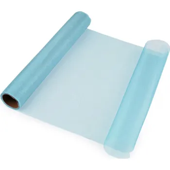 Organza střední lesk šíře 36 cm, střední, 104 modrá světlá