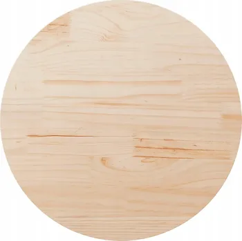 Jídelní stůl Deska Stolu Kulatý Masivní Borové Dřevo 90 x 2,5 cm