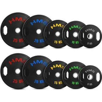 Sada pogumovaných olympijských kotoučů HMS TOG 2 x 5 - 25 kg (150 kg)