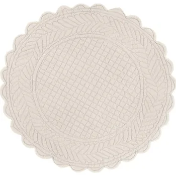 Prostěradlo EXKLUZIVNÍ KULATÁ PODLOŽKA CARMEN NATURALE Blanc MariClo'