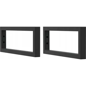 Obraz Konzole pro umyvadlovou polici, ocelové, černé, 15x40 cm