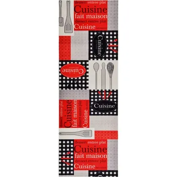 Rohožka Stylová podlahová rohož Cuisine, protiskluzová, 150 x 45 cm, barevný potisk