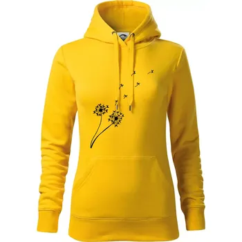 Dámská mikina Pampeliška - Mikina dámská Cape s kapucí - L ( Žlutá )