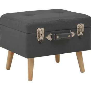 Stolička ZBXL Stolička s úložným prostorem 40 cm tmavě šedá textil