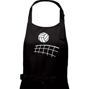 Kuchyňská zástěra Volejbalová síť - Dámská zástěra na vaření - Univerzální velikost ( Černá )