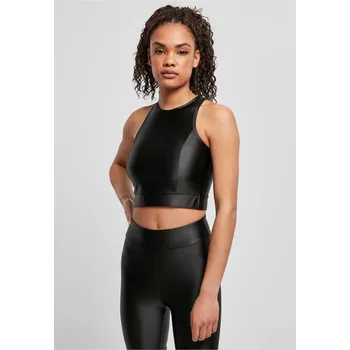Ladies Cropped Shiny Top XS