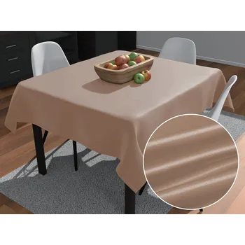ubrus Saténový čtvercový ubrus polyesterový Satén LUX-064 Béžovohnědý 70x70 cm