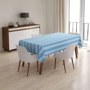 ubrus Sablio Ubrus Světle modré pruhy - 90x90 cm