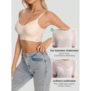 Podprsenka SHEIN ECRU PODPRSENKA S POLOVYSTUŽENOU KOŠÍČKEM (S)