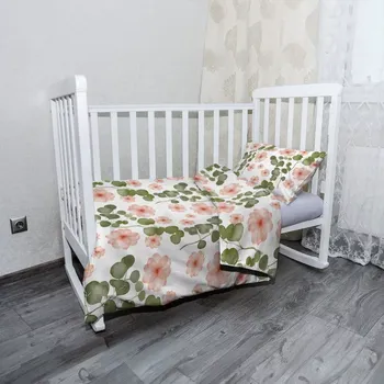 Povlečení Sablio Dětské povlečení do postýlky Jarní květy - 120x90 / 40x60