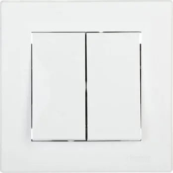 vypínač Schneider Asfora dvojitý přepínač tlačítkový bílý