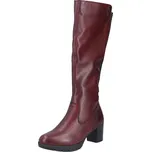 Dámské kozačky Rieker kožené 77684-35 bordó bordó 40