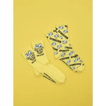 Sinsay - Sada 2 párů ponožek SpongeBob - vícebarevná - 226CG-MLC - 226CG-MLC-39R