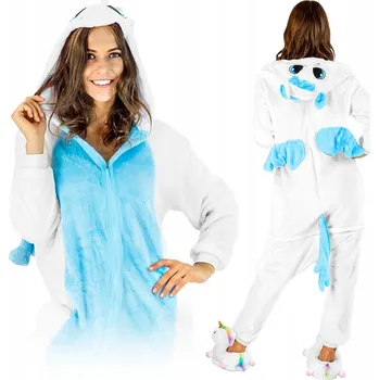 Karnevalový kostým Onesies kombinéza/ overal BLUE UNICORN modrá, velikost L