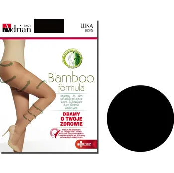 Dámské punčochy Punčocháče hladké Adrian LUNA 15den černé Nero velikost 2