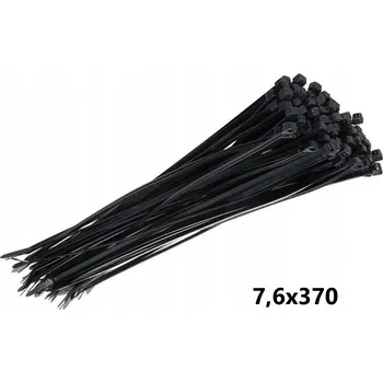 Stahovací páska STAHOVACÍ PÁSKY ČERNÉ UV 7,6x370 100 ks ...balení 409