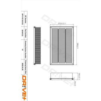 Vzduchový filtr Vzduchový filtr DRIVE+ DP1110.10.0123