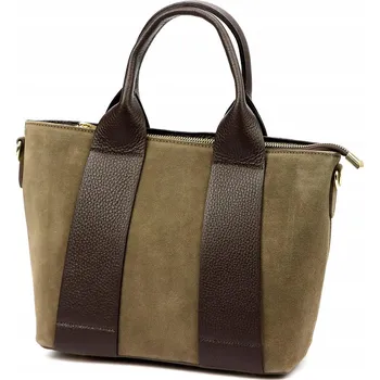 Vera Pelle kabelka z pravé kůže hnědá