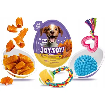 Pamlsek pro psa JOY TOY Psí Svačinka s kuřecí příchutí + hračka překvapení, 1 ks.