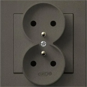 Elektrická zásuvka Hnědá Elektrická Zásuvka Ospel