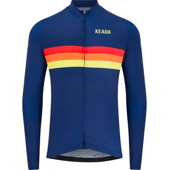Pánské tričko KEADA SPORTS Pánský cyklistický dres s dlouhým rukávem Sunrise M MODRÁ