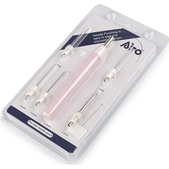 Dutá jehla / vyšívací pero - sada na vyšívání AIRO, barva růžová nejsv.