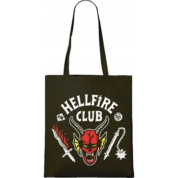 Černá plátěná taška Stranger Things - Hellfire Club