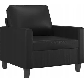 Křeslo Relaxační křeslo z umělé kůže černé barvy 78x77x80 cm