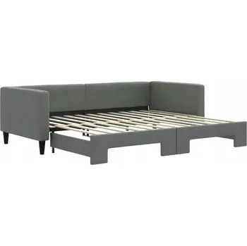 Pohovka Rozkládací lenoška/pohovka tmavě šedá 223 x 100 x 68 cm