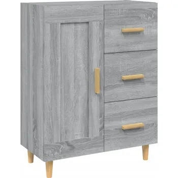Komoda Boční skříňka z materiálu na bázi dřeva, Šedý dub Sonoma, 69,5x34x90 cm