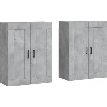 Komoda Nástěnná skříňka z dřevotřísky, šedá betonu, 69,5x34x90 cm