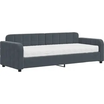 Pohovka Tmavě šedá pohovka s matrací 223 x 91 x 71 cm, 2 v 1