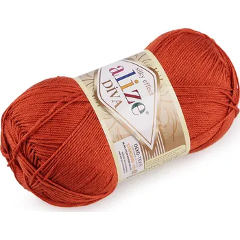 Příze Pletací příze Alize Diva 100 g, střední, 12 (36) terakota