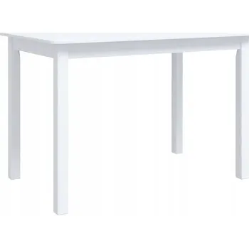 Jídelní stůl Jídelní stůl z kaučukového dřeva a MDF, bílý, 114x71x75 cm