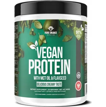 Protein Protein rostlinné bílkoviny Fire Snake prášek 600 g příchuť bílá čokoláda - malina