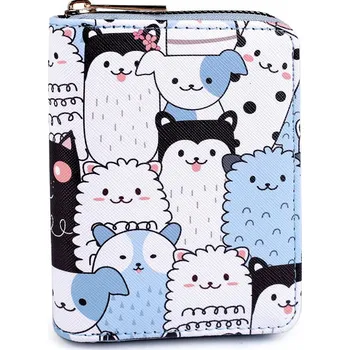 Peněženka Dámská / dívčí peněženka kočky 9,5x12,5 cm, velké, 5 modrá světlá