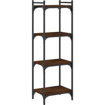 Knihovna Knihovna s nastavitelnými nožičkami, hnědý dub, 40x30x120 cm